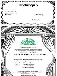 Contoh undangan phbi maulid nabi. Undangan Maulid Nabi Muhammad