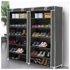 Maybe you would like to learn more about one of these? Double Row 6 Tier 9 Grid Shoe Boot Tower Rack Organizer Storage Cabinet W Cover Shoe Racks Home Garden Worldenergy Ae