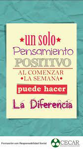 Si buscas encontrar el equilibrio y el éxito en tu vida, estas citas te van a ayudar a pensar de forma más positiva. Un Solo Pensamiento Positivo Al Comenzar La Semana Puede Hacer La Diferencia Pensamientos Positivos Frases Positivas Imagenes De Motivacion