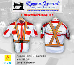 Kemeja tambang / baju tambang adalah jenis produk konveksi yang memiliki tingkat kesulitan yang lumayan tinggi dalam pengerjaanya jika dibandingkan dengan proses. Konveksi Produksi Seragam Baju Tambang Cattlepack Wearpack Najwan Garment
