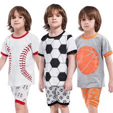 Pajamas Kids Toddler Boys Basketball Soccer Sleepwear Infant Summer Sport Baseball Nightwear Children Football Clothes Set Pajama Sets Aliexpress