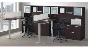 Workstations Cubicles Office Source 2 Person Workstation With Adjustable Height Desks Modern Home Office Home Office Design Modern Office Design