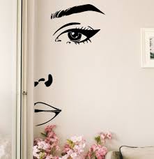 Half Face Wall Decal Home Decor Girl Face Lady Woman Beauty Sticker Vinyl Art Increationco Traditional In 2020 Face Wall Decal Wall Decals