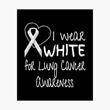 What does the lung cancer ribbon look like? I Wear White For Lung Cancer Ribbon Awareness Design Poster By Nikkidawn74 Redbubble