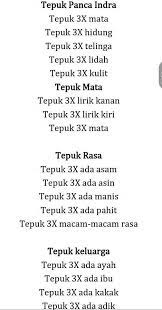 Dengan tepuk tangan pula, kemampuan konsentrasi anak dapat dilatih, yaitu kemampuan motorik kasarnya. Berbagai Aneka Tepuk Komunitas Guru Paud Indonesia Facebook