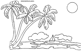 Palm coloring pages are immediately transferred to warm regions to the blue sea and the hot sun. Coloring Book Palm Tree Coloring Pages For Kids And For Adults Coloring Home