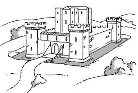 Le Chateau Fort Du Moyen Age Illustration 1 Chateau Fort Chateau Moyen Age