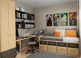 Cool Bedroom Ideas For Teenage Guys Small Rooms Small Space Bedroom Small Room Design Home Office Design