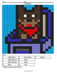 Fortnite Subtraction Coloring Coloring Squared Fortnite Graph Paper Art Color By Numbers