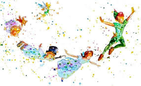 Peter Pan And Wendy Art Print Peter Pan Flying Watercolor Wall Etsy In 2021 Watercolor Wall Art Watercolor Disney Art Prints