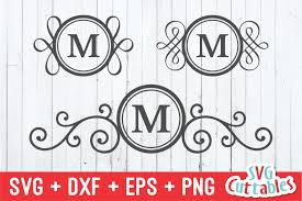 Download Monogram Frame Svg Mailbox Monogram Frames Set Of 3 88329 Cut Files Design Bundles