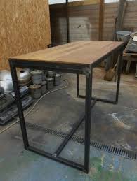 meuble industriel table mange debout sur mesure table haute bois table haute cuisine table haute mange debout