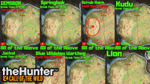 Jan 31, 2018 · the hot spot is located here on the northwest corner of the map. Vurhonga Savanna Diamond Hotspots And Map Thehunter Call Of The Wild Youtube