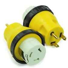 The adapter is 1 ft. New Rv Power Cord Adapter 30 Amp Male To 50 Amp Twist Lock Female Trailer Ebay