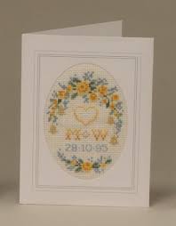Model stitched on 30 ct.irish cream using classic colorworks & gentle arts. Coleshill Collection Wedding Roses Gold Anniversary Cross Stitch Card Kit Buy Online In Bahamas At Bahamas Desertcart Com Productid 49132944