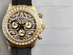 Rolex 2019 new model daytona 116588tbr eye of the tiger yellow gold diamond watchselling price 售價: Rolex Daytona Eye Of The Tiger Diamonds Swiss Eta Super Clone Replica Watch First Copy Watches In India