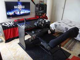 40 Best Video Game Room Ideas Cool Gaming Setup 2021 Guide This furniture design is great for small gaming bedroom because glass tabletop with metal frame will look transparent & light in a compact space. 40 best video game room ideas cool