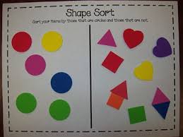 Shape mats (legos, geoboards, etc), play. Shape Sort Shapes Worksheet Kindergarten Shapes Kindergarten Shapes Preschool