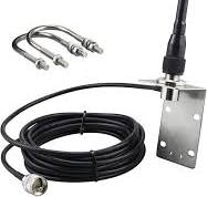 BOOBRIE VHF Marine Antenna 156-163MHz Boat Marine VHF Antenna 2-4dbi with  PL259 Male Connector UHF Male to Female 16.4ft RG58 Upgraded Coaxial Cable  ...