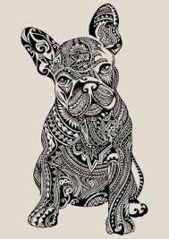 1000drawings Mandala Kleurplaten Franse Bulldog Bulldog