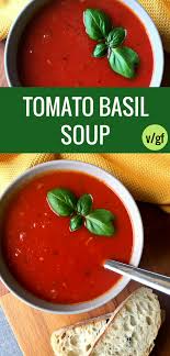 Easy Vegan Tomato Basil Soup Recipe Clean Eating Recipes Vegan Recipes Easy Healthy Recipes