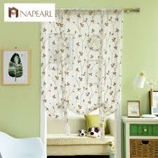 white linen balloon curtain
