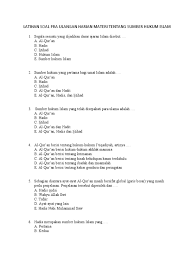 Jul 27, 2020 · dibawah tidak termasuk sumber hukum islam. Latihan Soal Pra Ulangan Harian Materi Tentang Sumber Hukum Islam Pdf