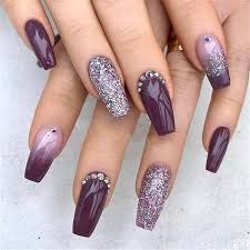 25 Ideas Of Purple Coffin Nails Art Glitter Nails Sumcoco Purple Nail Designs Purple Nails Winter Nails Acrylic We've collected 100+ nail design trends for the year 2020.today, i'm. purple nail designs purple nails