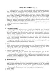 Ada tiga ide dasar tentang berpikir yaitu ; Penalaran Dan Logika