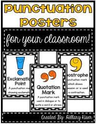 Punctuation Posters Posters Included Exclamation Mark Period Question Mark Hyphen Semi Colon Colon Punctuation Posters Punctuation Anchor Chart Punctuation