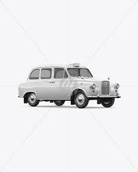 Download Retro Cab Car Mockup Half Side View In Vehicle Mockups On Yellow Images Object Mockups PSD Mockup Templates