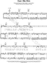 James Arthur Can I Be Him Sheet Music In B Major Transposable Download Print James Arthur Sheet Music Music