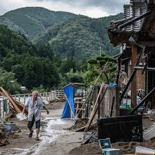 Photo taken july 29, 2020, shows a submerged light truck in a flooded residential area in oishida in yamagata prefecture, northeastern japan, on july 29, 2020. Japan Flooding Deaths Rise To 58 With More Rain On Horizon The New York Times