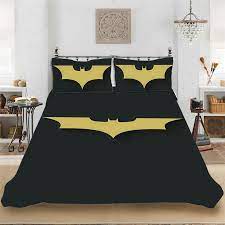Batman wall painting superhero themed bedroom for my 5yr. Batman Concise Superhero Gold Black Soft Bedding Set Bedclothes Include Duvet Cover Pillowcase Print Home Textile Bed Linens Bedding Sets Aliexpress