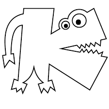 Perfect if your name starts with a k, or to give to a friend! Letter K Coloring Page Babadoodle