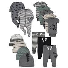 Gerber Gerber Baby Boy Organic Onesies Pants Sleep N Play Sleepers And Caps Shower Gift Set 14 Piece Walmart Com Organic Onesie Baby Boy Little Man Style