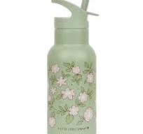 Stainless steel drink bottle: Blossoms - sage