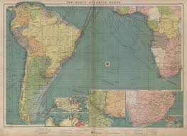 Details About South Atlantic Ocean Sea Chart Ports Lighthouses Mail Routes Large 1916 Map