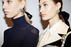 For a cute boho look, tie two braids. The Best Hair Accessory From Nyfw Fall 2017 Black Velvet Ribbon Honestly Wtf