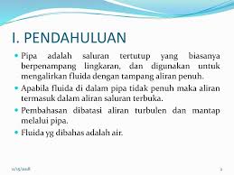 Volume air yang keluar dari pipa tersebut selama 5 s adalah. Hidraulika Pengaliran Dalam Pipa Ppt Download