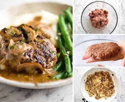 Hamburger steak and gravy foodgasm recipes blog. Salisbury Steak With Mushroom Gravy Recipetin Eats