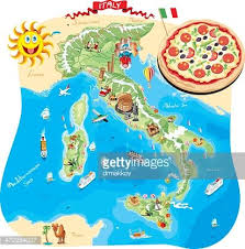 Cartoon Map Of Italy Carte Italie Illustration Dessin Anime