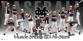 Custom Baseball Banner Muscle Shoals 12u All Stars Frenzy Designs Baseball Banner Baseball Team Banner Custom Baseball Banner