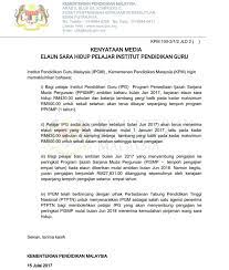 Program penghantaran pelajar cemerlang (ppc) ke luar negara. Kpm Kenyataan Media Elaun Sara Hidup Pelajar Ipg
