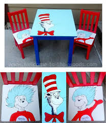 Diy Dr Seuss Furniture Paint Kids Table Kids Table And Chairs Diy Kids Table
