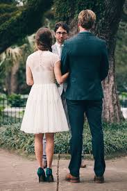 Real Weddings Hillary Jordan Blue Wedding Dresses Short Wedding Dress Civil Wedding