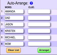 Find images of crossword puzzle. How To Use Crossword Hobbyist To Make Your Family Name Crossword Art