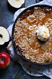 Skillet Caramel Apple Crisp Caramel Apple Crisp Dessert Recipes Caramel Apples