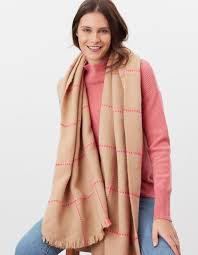 Made with soft merino yarn and knitted in the round with circular needles. Joules Stamford Women S Check Scarf Equiflair Saddlery