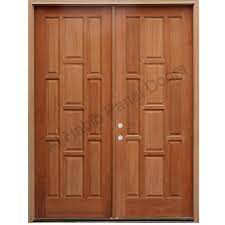 Shaker flat panel 48 in. Solid Wood Main Double Door Hpd413 Main Doors Al Habib Panel Doors Double Door Design Double Doors Interior Wooden Double Doors